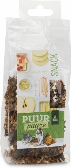 Witte Molen Puur Pauze Knabbelhoutjes Appel 50 Gram