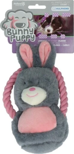 Bunny Puppy Ropey Swing – Hondenknuffel – Kalmerend – Grijs – 9 X 18 X 6,5 Cm