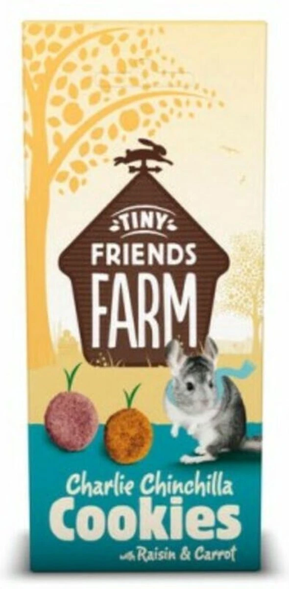 8x Tiny Friends Farm Charlie Chinchilla Cookies 120 Gr 1 8x Tiny Friends Farm Charlie Chinchilla Cookies 120 Gr