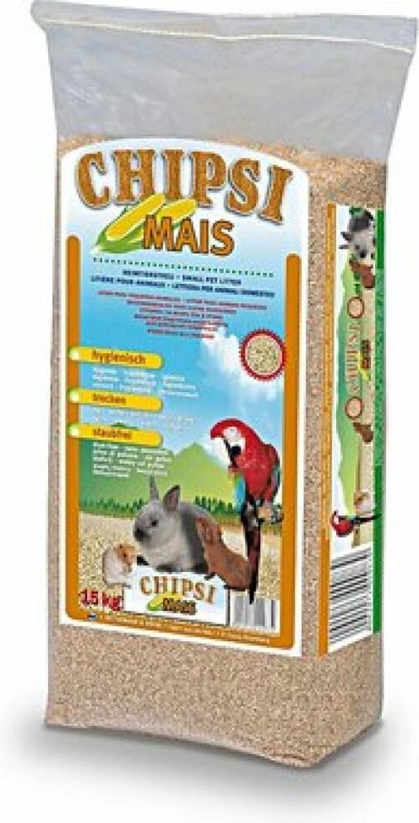 Chipsi Maïs Bodembedekking – 15 Liter 1 Chipsi Maïs Bodembedekking – 15 Liter