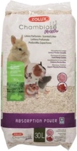 Zolux Hennepvezel Fresh Pioenroos / Aalbes Geur 30 Ltr