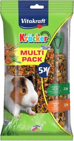 Vitakraft Caviakracker Voordeelpak Knaagdierensnack – 5 Stuks – 0,3 Kg