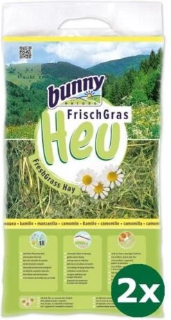 2×500 Gr Bunny Nature Vers Gras Hooi Met Kamille