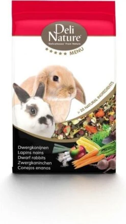 4x Deli Nature 5 Sterren Menu Dwergkonijn 2,5 Kg