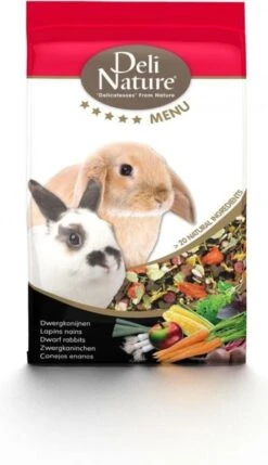 5x Deli Nature 5 Sterren Menu Dwergkonijn 750 Gr