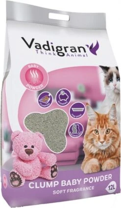 Vadicat Babypoeder Geur – Kattenbakvulliing – 12 Kg