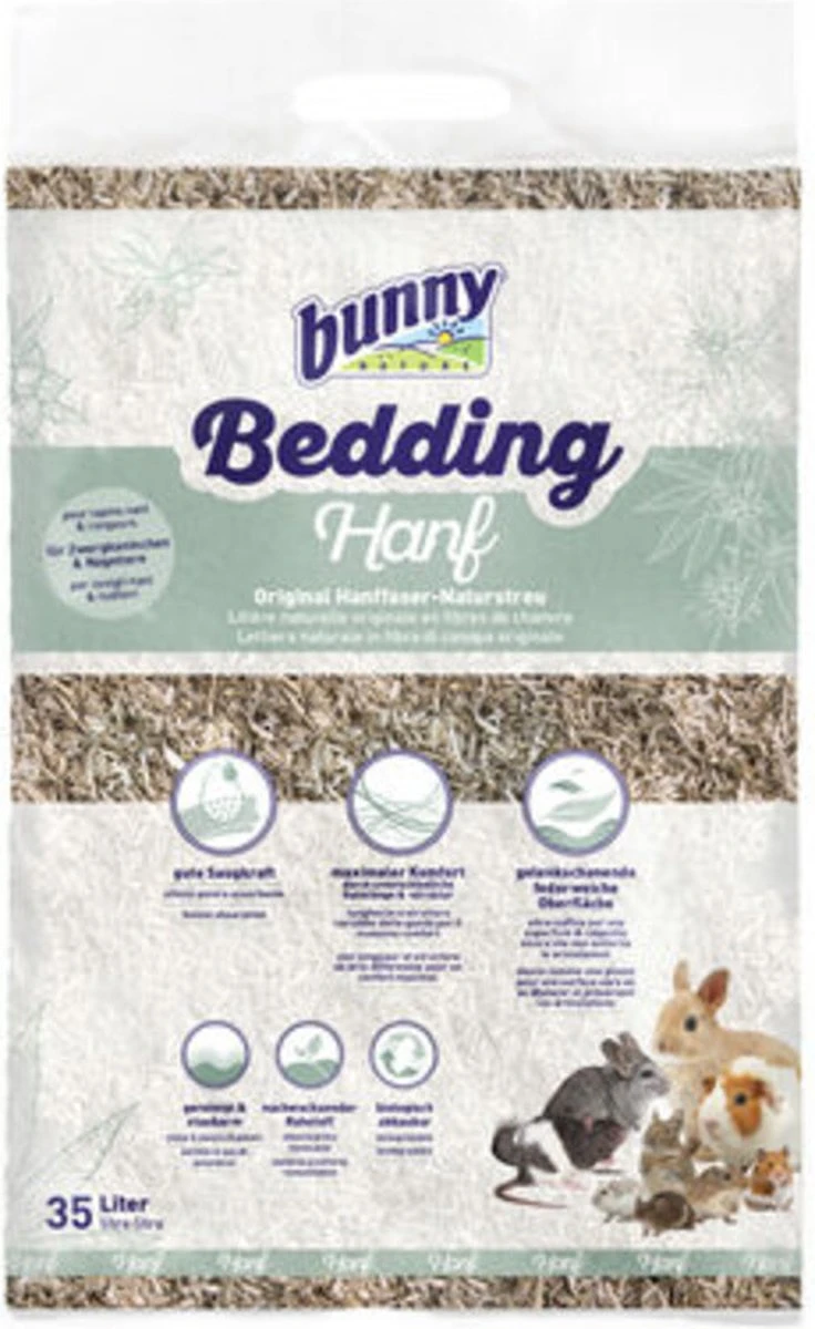 35 Ltr Bunny Nature Bunnybedding Hanf Hennepvezel 1 35 Ltr Bunny Nature Bunnybedding Hanf Hennepvezel