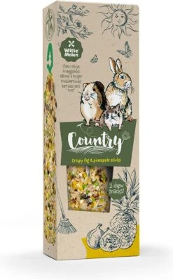 Witte Molen Country Knaagsticks Vijg & Ananas 110g