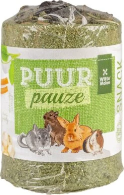 Witte Molen Knaagdiersnack : Puur Pauze Peterseliekoker Wortel & Weegbree Groen 200 Gram