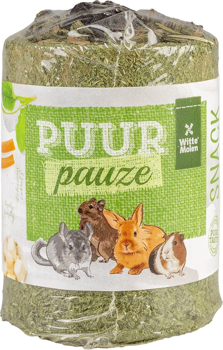 Witte Molen Knaagdiersnack : Puur Pauze Peterseliekoker Wortel & Weegbree Groen 200 Gram 1 Witte Molen Knaagdiersnack : Puur Pauze Peterseliekoker Wortel & Weegbree Groen 200 Gram