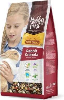3x Hobby First Hope Farms Konijn Granola 2 Kg