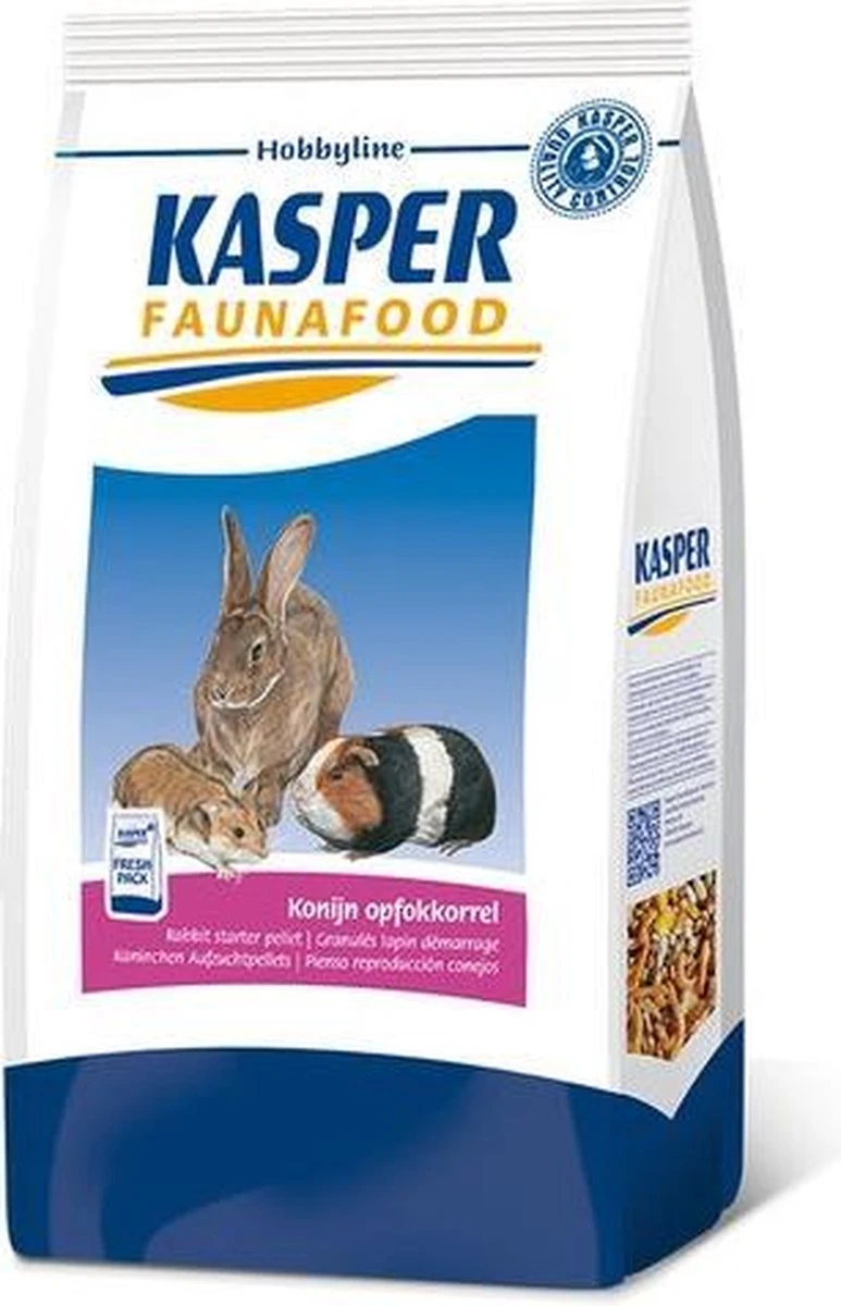 Kasper Faunafood Hobbyline Konijn Opfokkorrel – Konijnenvoer – 4 Kg 1 Kasper Faunafood Hobbyline Konijn Opfokkorrel – Konijnenvoer – 4 Kg