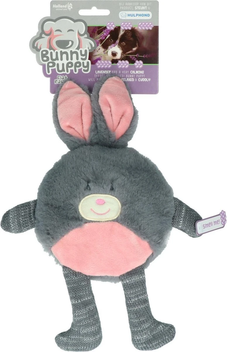 Bunny Puppy Flat Rabbit – Hondenknuffel – Kalmerend – Grijs – 17 X 19 X 3 Cm 1 Bunny Puppy Flat Rabbit – Hondenknuffel – Kalmerend – Grijs – 17 X 19 X 3 Cm