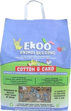 Bodembedekker – Ekoo Animal Bedding Cotton And Card – Katoen En Karton – 25 Liter