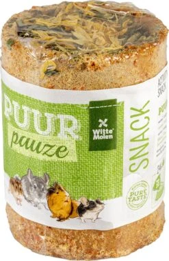 Witte Molen Knaagdiersnack : Puur Pauze Wortelkoker Granen & Netel Oranje 200gr