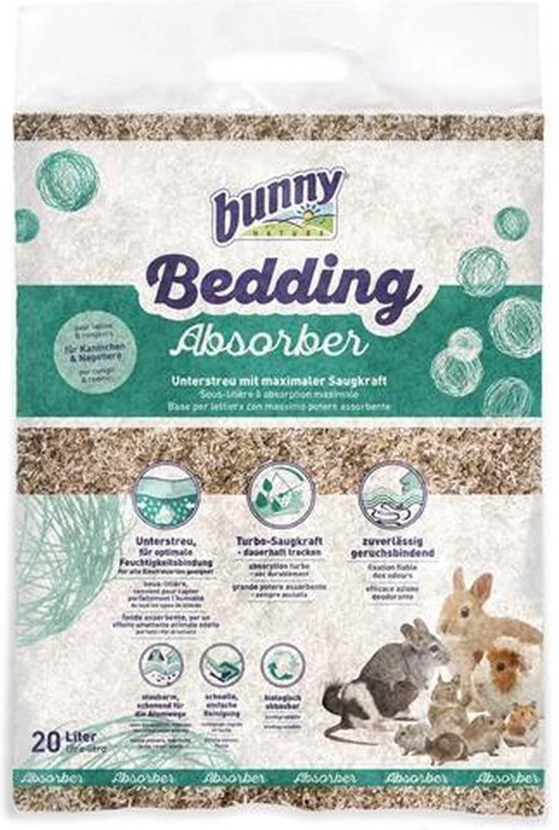 Bunny Nature Bedding Absorber – Bodembedekking – 20L 1 Bunny Nature Bedding Absorber – Bodembedekking – 20L