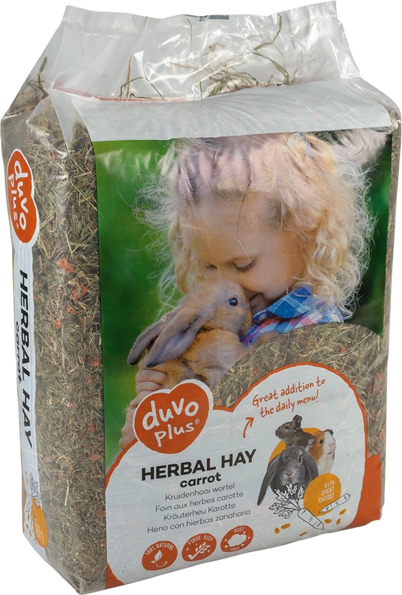 Duvo+ Kruidenhooi Wortel Voor Knaagdieren 1KG 1 Duvo+ Kruidenhooi Wortel Voor Knaagdieren 1KG