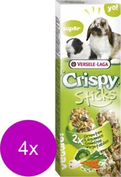 Versele-Laga Crispy Sticks Konijn&Cavia – Konijnensnack – 4 X Groente