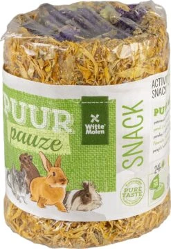 Witte Molen Knaagdiersnack : Puur Pauze Goudsbloemkoker Bloemen & Kruiden Geel 200 Gram