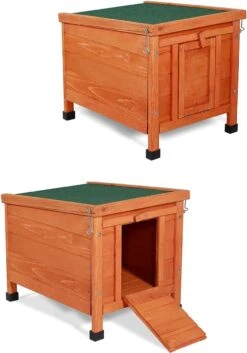 Houten Konijnenhok Voor Kleine Dieren, 43 X 43 X 52 Cm