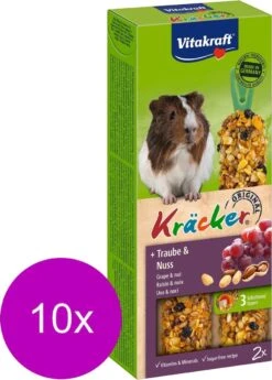Vitakraft Cavia Kracker – Knaagdiersnack – 10 X Noten