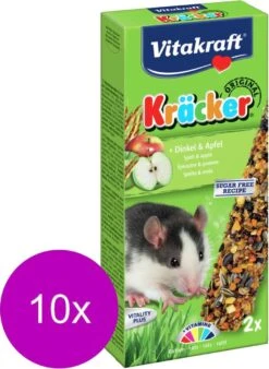 Vitakraft Ratten Kracker Corn/Fruit – Knaagdiersnack – 10 X 2 Stuks