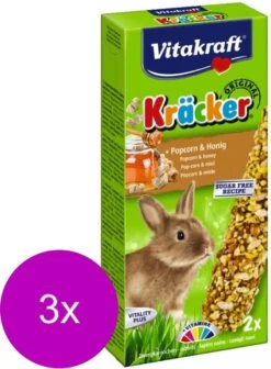 Vitakraft Konijn Kracker – Konijnensnack – 3 X Popcorn