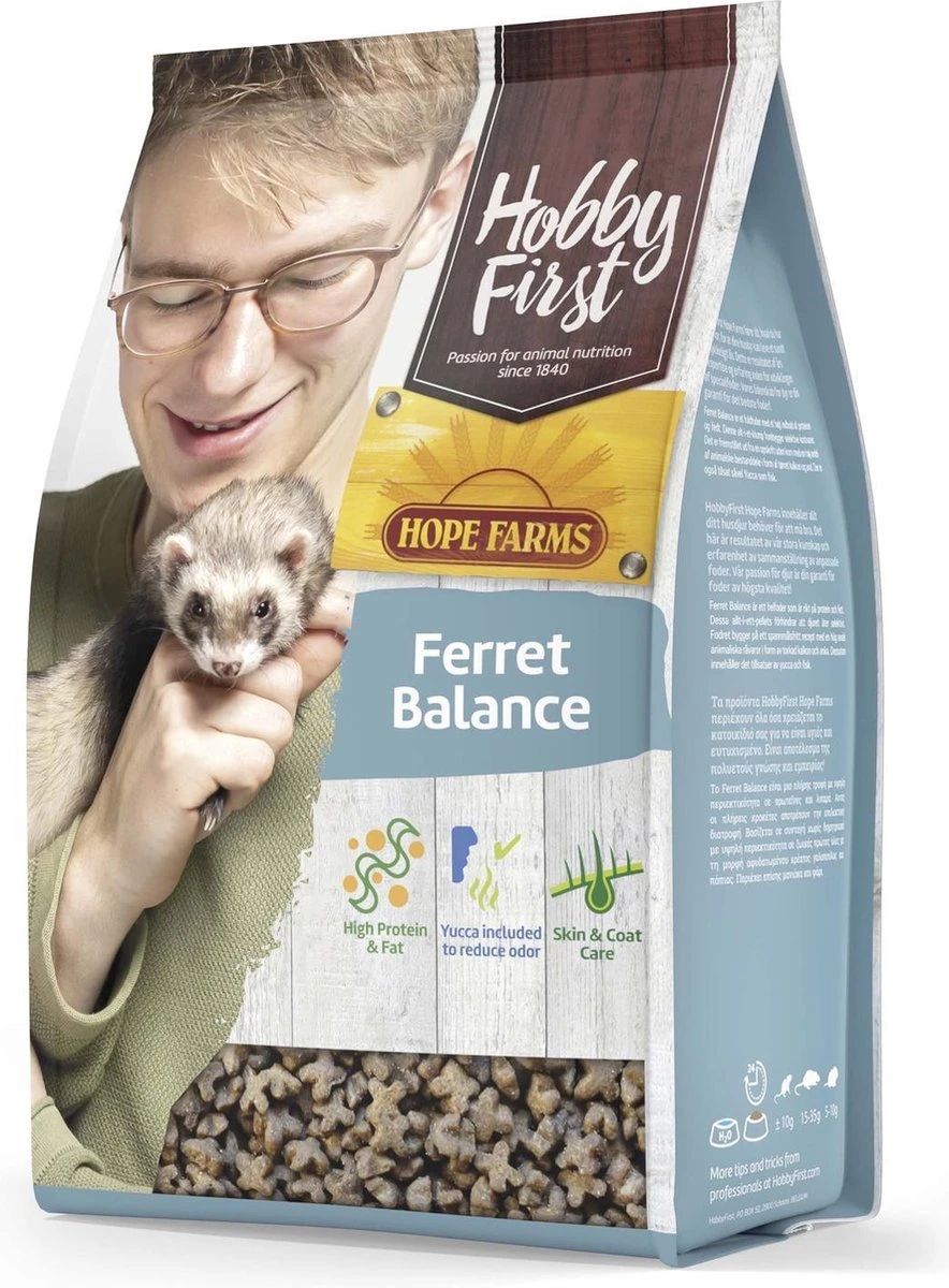 Hobbyfirst Hope Farms Ferret Balance – Frettenvoer – 1.5 Kg 1 Hobbyfirst Hope Farms Ferret Balance – Frettenvoer – 1.5 Kg
