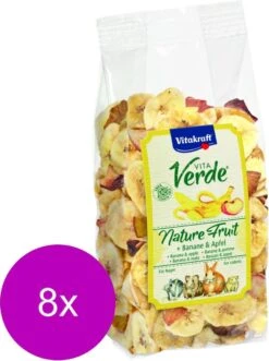 Vitakraft Vita-Verde Banaan En Appel – Knaagdiersnack – 8 X 100 G
