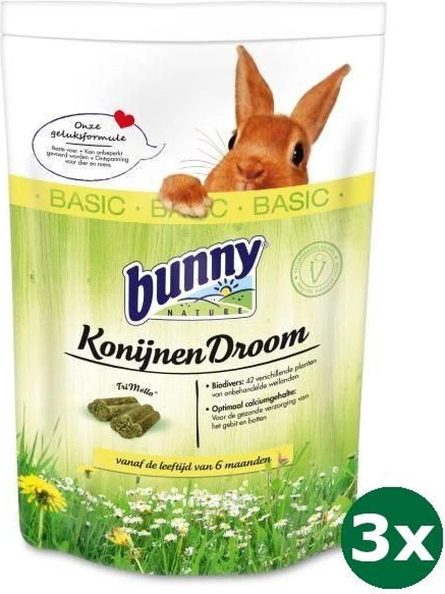 3×1,5 Kg Bunny Nature Konijnendroom Basic 1 3×1,5 Kg Bunny Nature Konijnendroom Basic