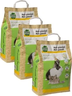 Happy Home Mais Granulaat – Bodembedekking – 3 X 10 L