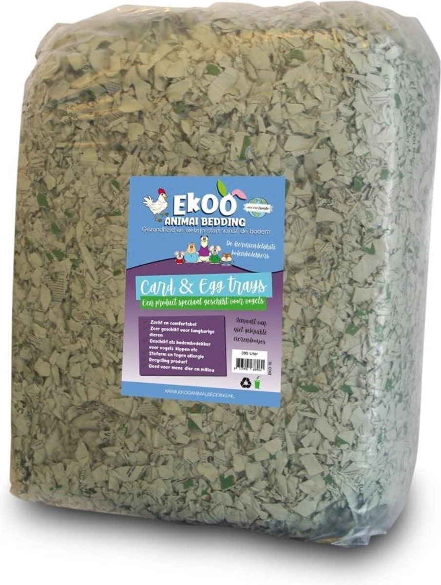 Ekoo Bedding Card & Egg Trays Inhoud – 300 Liter 1 Ekoo Bedding Card & Egg Trays Inhoud – 300 Liter