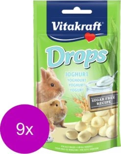 Vitakraft Konijn Yogurtdrops 75 Gr – 9 Stuks