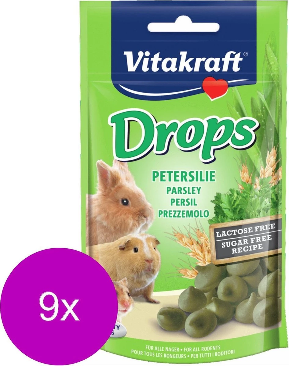 Vitakraft Knaagdier Drops – Knaagdiersnack – 9 X Peterselie Lactose Vrij 1 Vitakraft Knaagdier Drops – Knaagdiersnack – 9 X Peterselie Lactose Vrij