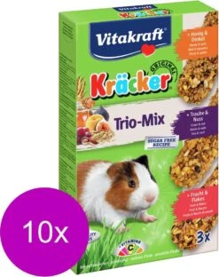 Vitakraft Cavia Kracker Honing/Fruit/Noot 3 In 1 – 10 Stuks
