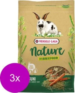 Versele-Laga Nature Cuni Fibrefood – Konijnenvoer – 3 X 1 Kg