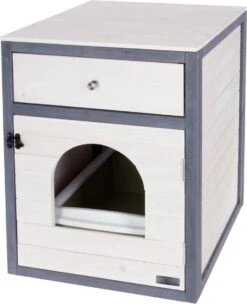 Kerbl Kattenbakkast Ida 45x58x60 Cm Wit En Blauw