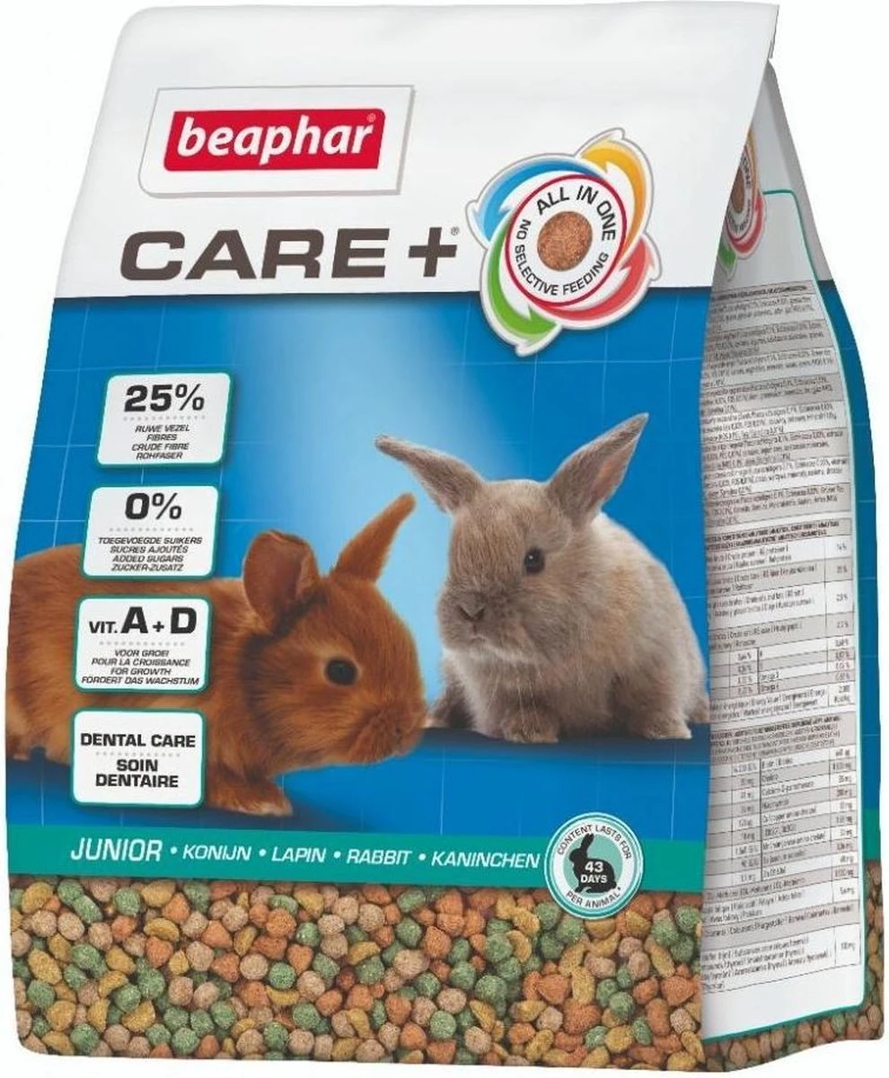 BEAPHAR Xtravital Care+ Junior Konijnenvoer – 1.5 Kg 1 BEAPHAR Xtravital Care+ Junior Konijnenvoer – 1.5 Kg