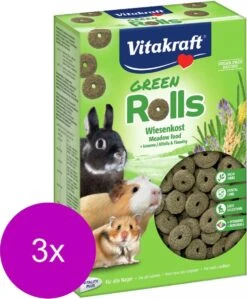 Vitakraft Groen Rollies – Knaagdiersnack – 3 X 300 G